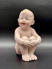 Antique Gebruder Heubach Figurine  Naked Squatting Baby  8 5    H