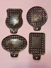 4-rare 1960s Vintage Bicycle Reflective Add On Signs doo Dads old Bike Bling    