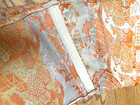 Japanese Vintage Brocade Silk Obi Sash Belt Orange Kimono Textile Table Runner