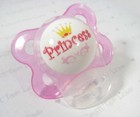 10 Orange Transparent Silicone Mam Ring Button Style Dummy Pacifier Clip Adapter