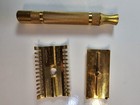 Vintage 1930s Gillette Gold Long Comb Red   Black New Bar Handle De Razor Ln
