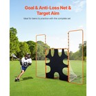 Uimoso 12x9 Ft Lacrosse Goal Net With Backstop And Target Rebounder System