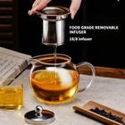 Paracity Glass Teapot Stovetop 22 Oz 650ml  Tea Pot With Removable 18 8 Stain   
