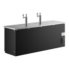 Black Kegerator   Beer Dispenser With  2  2 Tap Towers -  3  1 2 Keg Capacity