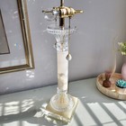 Vintage Elegant Onyx 2-light Table Lamp Crystal   Gold Accents Lucite Base 29 h