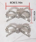 Rhinestone Bow Shoe Clips Bridal Wedding Crystal High Heel Accessories