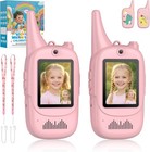 2 Pack Kids Video Walkie Talkies  Rechargeable With Protective Case   Anbte