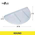 Shape Products 39 In  W X 17 In  D X 2-1 2 In  H Economy Round Flat Window Well 