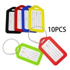 10x Luggage Tags For Suitcases Travel Bag Tag Name Label With Steel Loop Durable