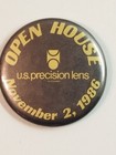 Rare Vintage Button Pin Open House U s  Precision Lens Nov 2  1986 Cincinnati Oh