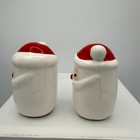 Vintage 1950   s Napco Christmas Winking Santa Salt   Pepper Shakers Kx2700