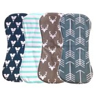 Arnzion Baby Burp Cloths Set Curved 19inch X 9inch  Multicolor