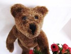 Vintage 5    Mohair Teddy Bear Feather Tree Branch Berries 5 Way Jointed No Tag