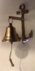 Vintage Solid Brass Ship s Bell With Anchor 