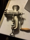Universal Food Meat Chopper No  323 Cast Iron Food Prep Hand Crank Vintage