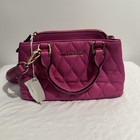 Nwt Vera Bradley Emma Women s Pink Magenta Quilted Leather Mini Crossbody