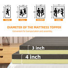 3 4 Inch Cooling Gel Memory Foam Mattress Topper With Removable   Washable Cover