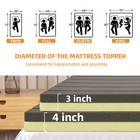 3  4 Inch Twin Full Queen King Size Sleep Mattress Topper Memory Foam Breathable