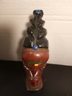 Vintage Hand Carved Wooden Tiki Tribal Island Native Pacific Head 9   