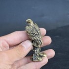 Chinese Collection Old Asian Archaize Old Brass Eagle Small Statue Pendant