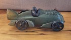 Vintage Hubley Cast Iron Toy Arcade Boat Tail Race Car   Driver Hubley  g1