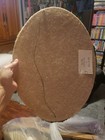 1990 Vintage Hand Hooked Oval Wall Hanging Primitive Church Signed Dated Prim 
