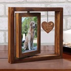Pet Memorial Picture Wood Rotating Frame  Pet Lover Photo Gift  Dog Cat Keepsake