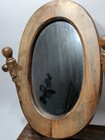 Antique Vintage Tilting Dresser Shaving Dressing Mirror Wood Tabletop Vanity