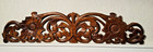 Antique Vintage Hand Carved Mahogany Pediment - Acanthus Motif Door Topper - 40 