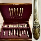Vintage 1847 Rogers Bros   first Love  Silverplate Flatware-original Case-1937
