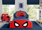 Delta Children Marvel Spider Man Upholstered Twin Bed red blue