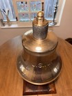 Us Navy Usn Bronze Ships Bell Vintage W  Mounting Foot   Matching Serial  