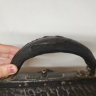 Antique Walrus Leather Doctors Bag Black One Handle Large Apothecary