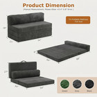 6 Inch Tri-fold Memory Foam Mattress Full Size  5 In 1 Convertible Sofa Bed  Fol