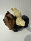 Yorkshire Terrier  yorkie  Angel Wings Figure Standing Red Bow Yorkie 4    Long 