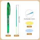 2pcs Erasable Gel Pens With 50 Refills   2 Erasers  0 5mm Green Ink