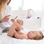 Baby Diaper Caddy  Nursery Storage Bin And Car Organizer For Diapers   Cotton   