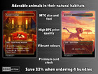 Animal Theme Land Pack Mtg Edh Proxy Custom Cards Dual Fetch Shock Triome Bond