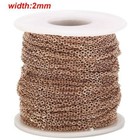 50meters roll Stainless Steel Link Chain Cable Jewelry Making Findings Diy