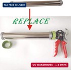 Sausage Caulking Gun Manual Drive Stainless Steel Tube  Replaceable Sausage Caul