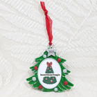      2025 Christmas Tree Ornament Photo Picture Frame Holiday Tree W star Charm
