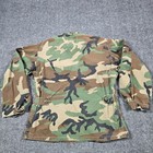 Us Army Bdu Jacket Mens Small Short Woodland Camo Ripstop Field Coat Usgi
