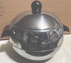 Vintage West Bend Penguin Hot   Cold Server Ice Bucket Bakelite Handles Chrome 
