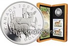 Canada 2005 White Tailed Deer   Fawn Coin   Stamps Set  5 Silver Proof Full Ogp