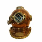 Nautical Solid Shiny Brass   Copper Divers Diving Helmet Us Navy Mark V Helmet 