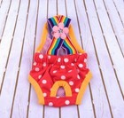 Pet Sanitary - Pant Dog Diaper Female Puppy Shorts Panties- Pink orange -medium 