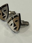 Vintage Mixed Metal Mid Century Cufflinks From Mexico On Sterling Silver 925