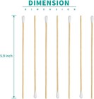 200 Pcs Count 6  Inch Long Cotton Swabs With Wooden Handles Tipped    