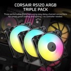 Corsair - Rs120 Argb 120mm Pwm Case Fans  3-pack  - Black