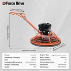 40  Walk-behind Concrete Power Trowel Rato R210 212cc Gas Cement Finisher With F